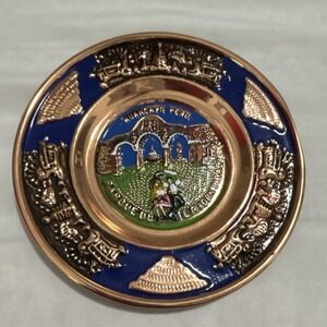 Handmade Peruvian Decorative Plate Bosque de Cañoncunca Collector Souvenir
